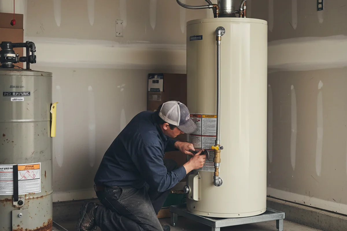 Water heater and shutoff valve replacement in West Finley